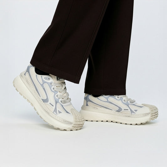 ディストーション ディファイアント メンズ 厚底 スニーカー DISTORTION DEFIANT WHITE DIS25F0008-WH 5cm盛れる厚底スニーカー メンズ。軽量で幅広設計のチャンキーソールが歩きやすい。トールシューズ・シークレットスニーカーで身長UP&スタイルアップを叶える人気の上げ底靴。