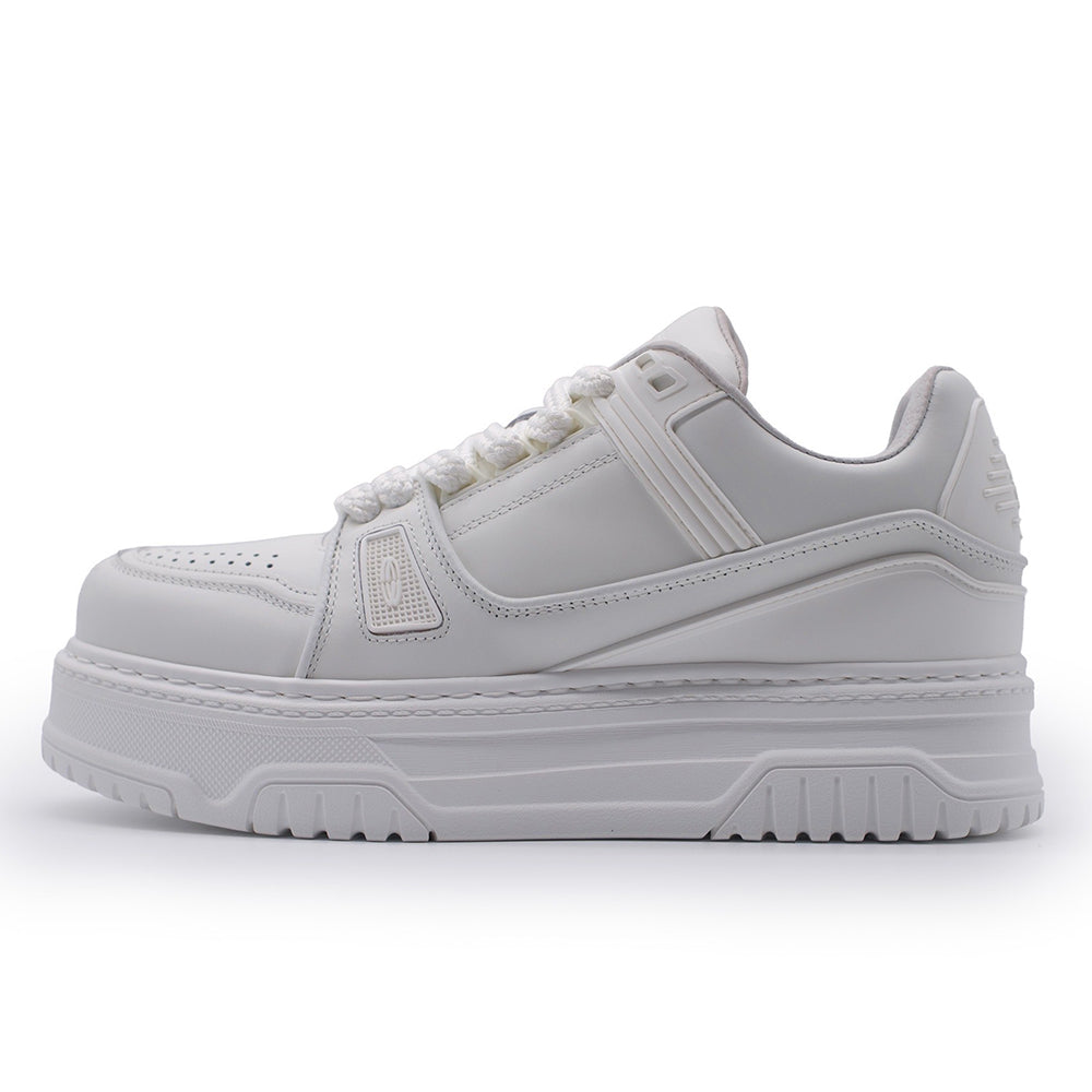DISTORTION DISSENT Men's Platform Sneakers, WHITE (DIS25F0006-WH
