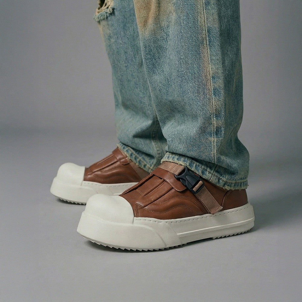 FATTOE BUCKLE BROWN/WHITE