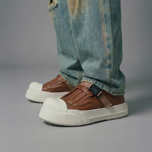 FATTOE BUCKLE BROWN/WHITE